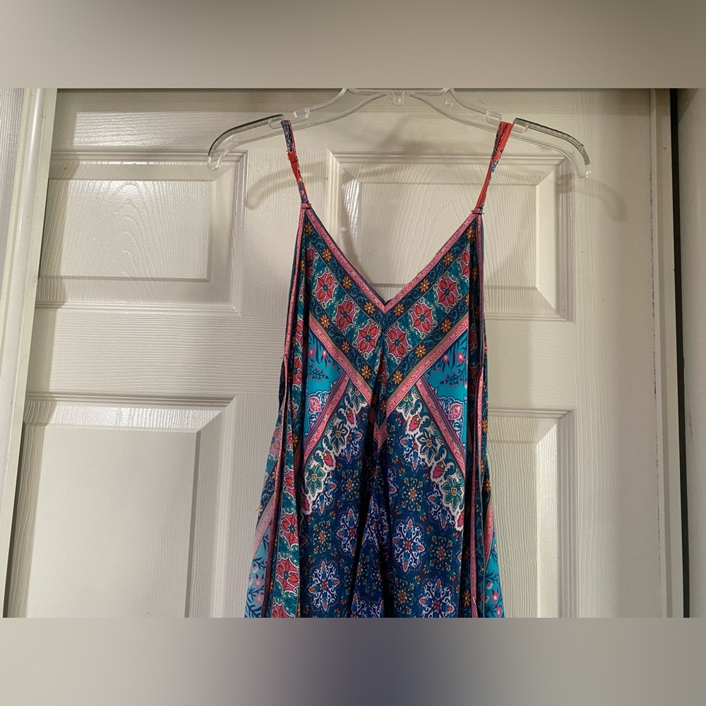 Tolani Bohemian Maxi Dress with Geometric Patterns Size XS - Picture 4 of 11